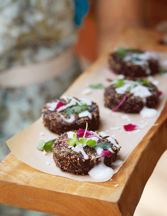 Amaranth & Purple Yam Croquettes by Julie Morris