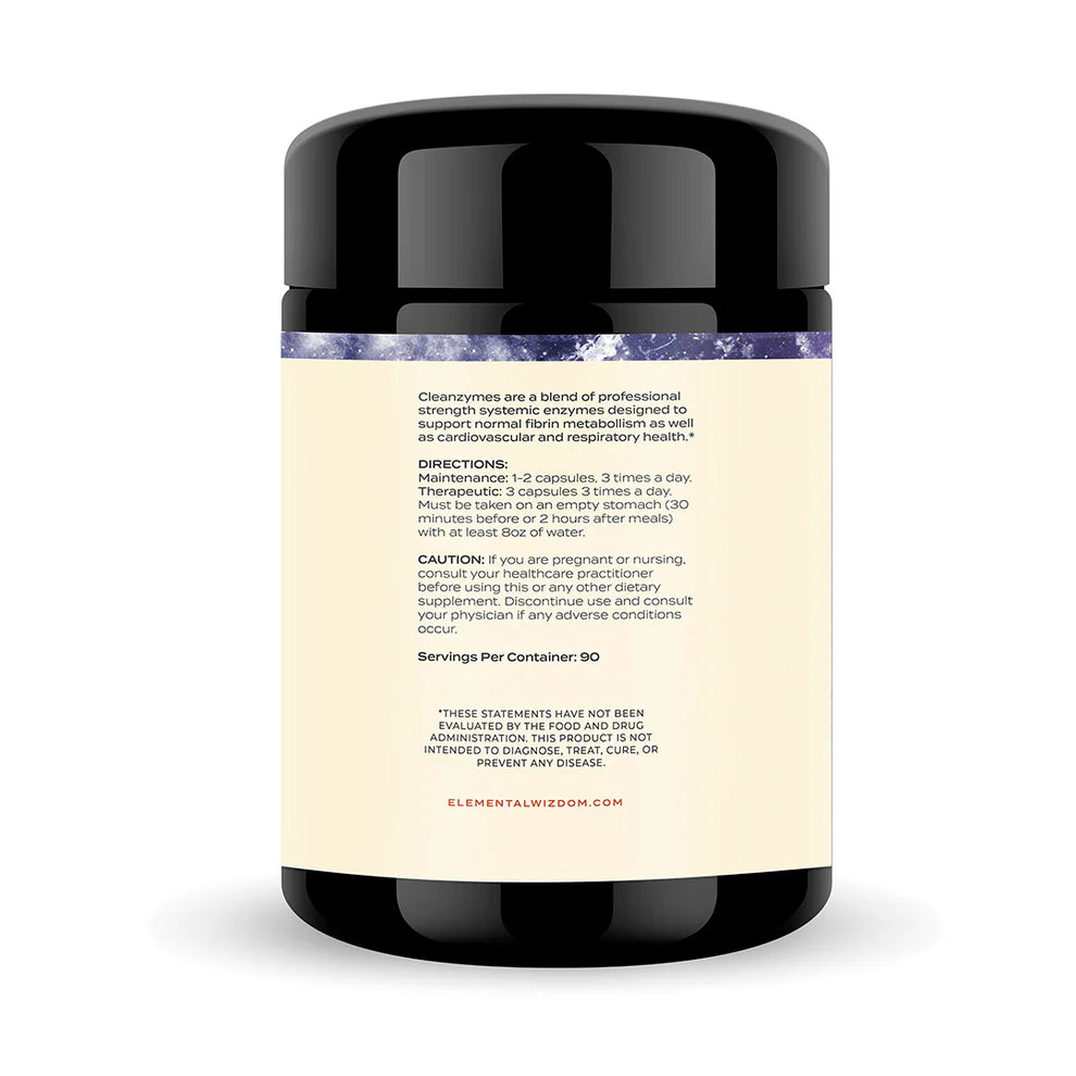 Cleanzymes Elite Systemic Enzyme Formula | Elemental Wizdom