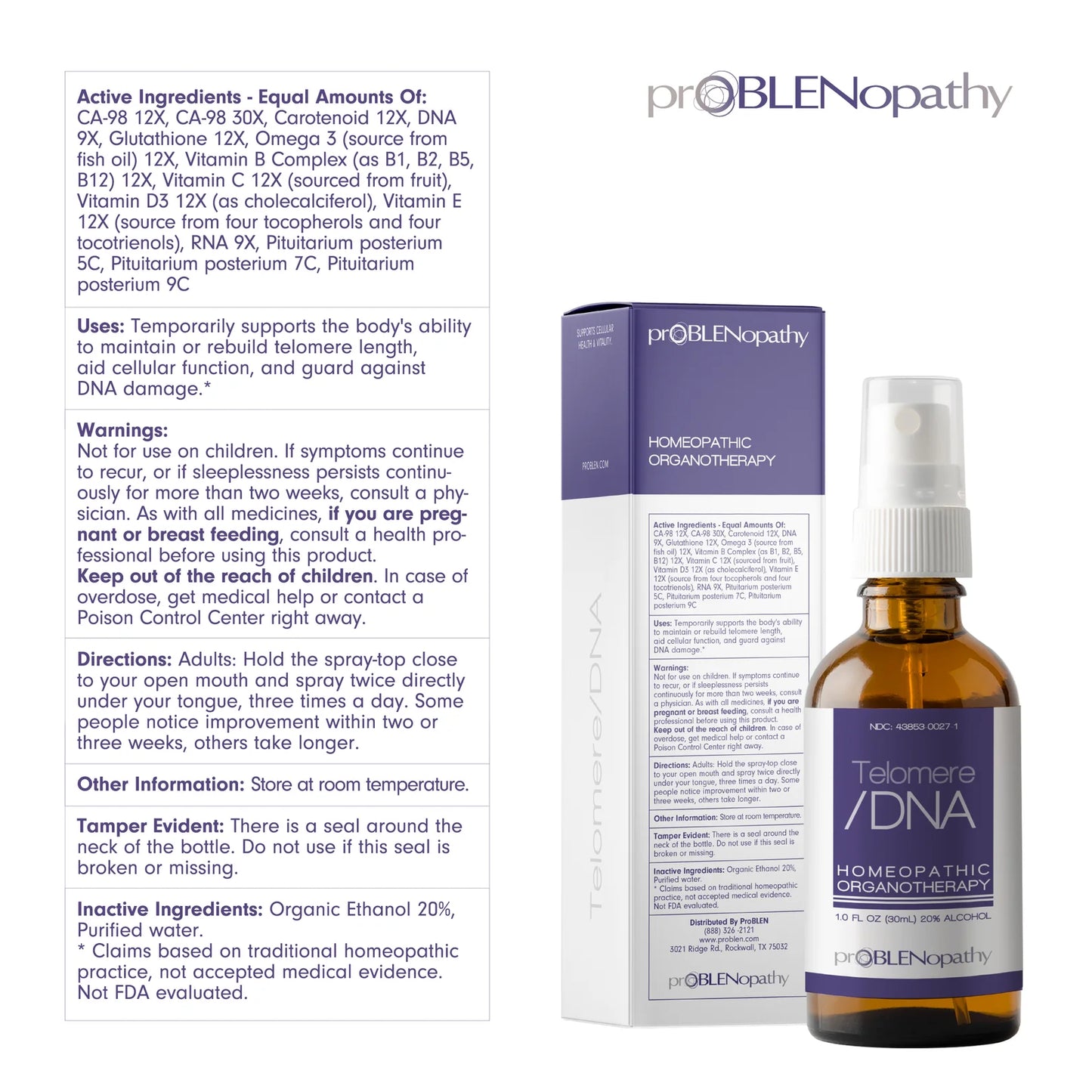 Telomere / DNA Homeopathic Supplement | ProBLEN