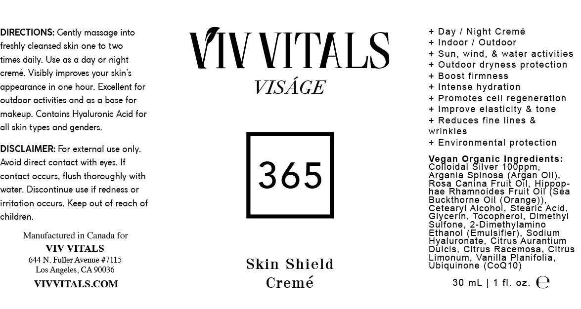 365 | Skin Shield Cremé | Viv Vitals Viságe