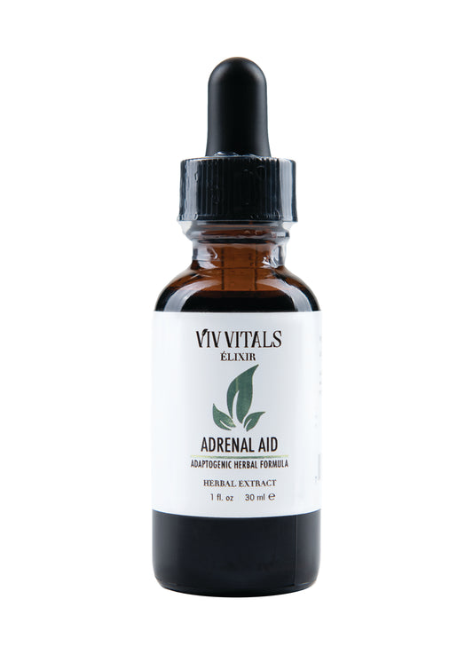 Adrenal Aid Adaptogenic Herbal Formula Tincture | Viv Vitals Élixir