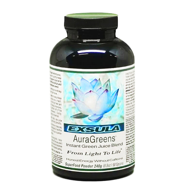 AuraGreens by Exsula Superfoods - barley, kamut, alfalfa, enzymes, enzyme, digestive, digestion, restore youthful, youth, xtrapure sunflower lecithin functional foods, functional medicine, holistic health, carotenes, chlorophyll, phytonutrients, rejuvenation, superfood, energy, health, wellness, minerals, supplement, quality, natural, nutrition, nutritional, healthy, vitality, greens, green powders juice, ayurvedic, heirloom, chinese medicine, chinese herbs, microbiome, microbiome diet
