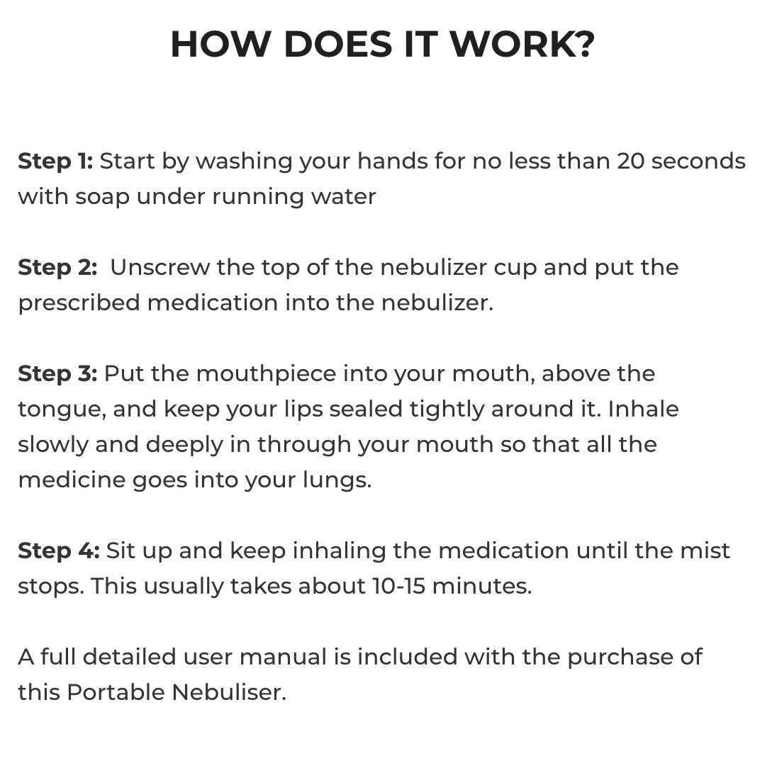 Ultrasonic Mesh Nebulizer - Portable Handheld | Viv Vitals