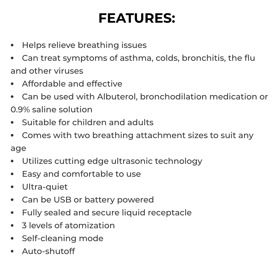 Ultrasonic Mesh Nebulizer - Portable Handheld | Viv Vitals