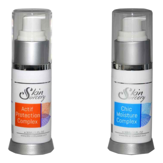 Beautiful & Glowing Duo (Actif Protection & Chic Moisture Complex) | Skin Sorcery