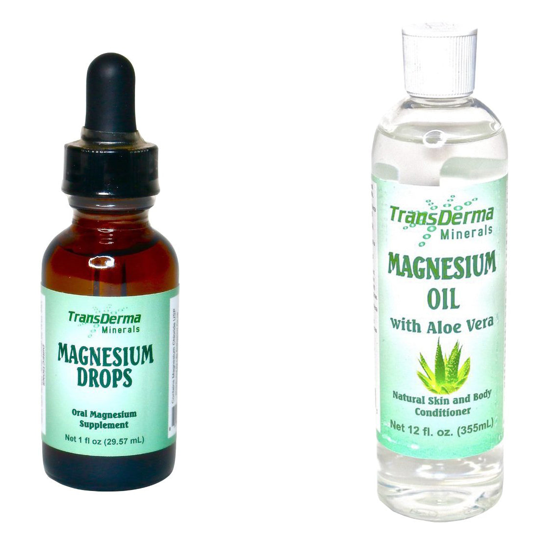 The Ultimate Rejuvenating Bundle: Magnesium Drops + Magnesium Oil (Regular or Aloe Vera) | TransDerma Minerals