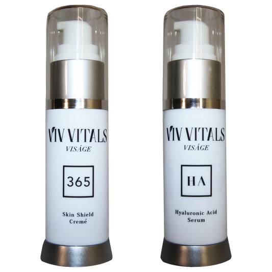 Hydration & Rejuvenation Bundle | Hyaluronic Acid Sérum + 365 Skin Shield Cremé | Viv Vitals Viságe