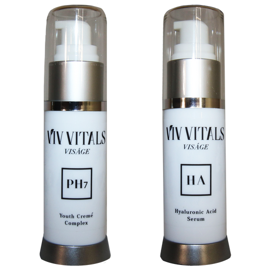 Refresh & Reset Bundle | Hyaluronic Acid Sérum + PH7 Youth Cremé Complex | Viv Vitals Viságe