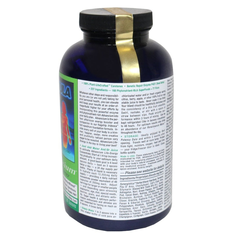 Advancium Green Phytonutrient Superfood by Exsula - CoEnzyme Q10, Royal Jelly, Antioxidant Enzymes, Plant-based, Healthy, Chlorophyll, Nutrition, Ph Balance, Alkaline, Tumeric, Health, Acerola, Elderberry, Chinese Herbs, Chinese, Medicine, Holistic, Gingseng, Astragalus, Minerals, Nutrition, Memory, Cleansing, Anti-Inflammatory, Supplements, Vitamins, Vitamin, Energy