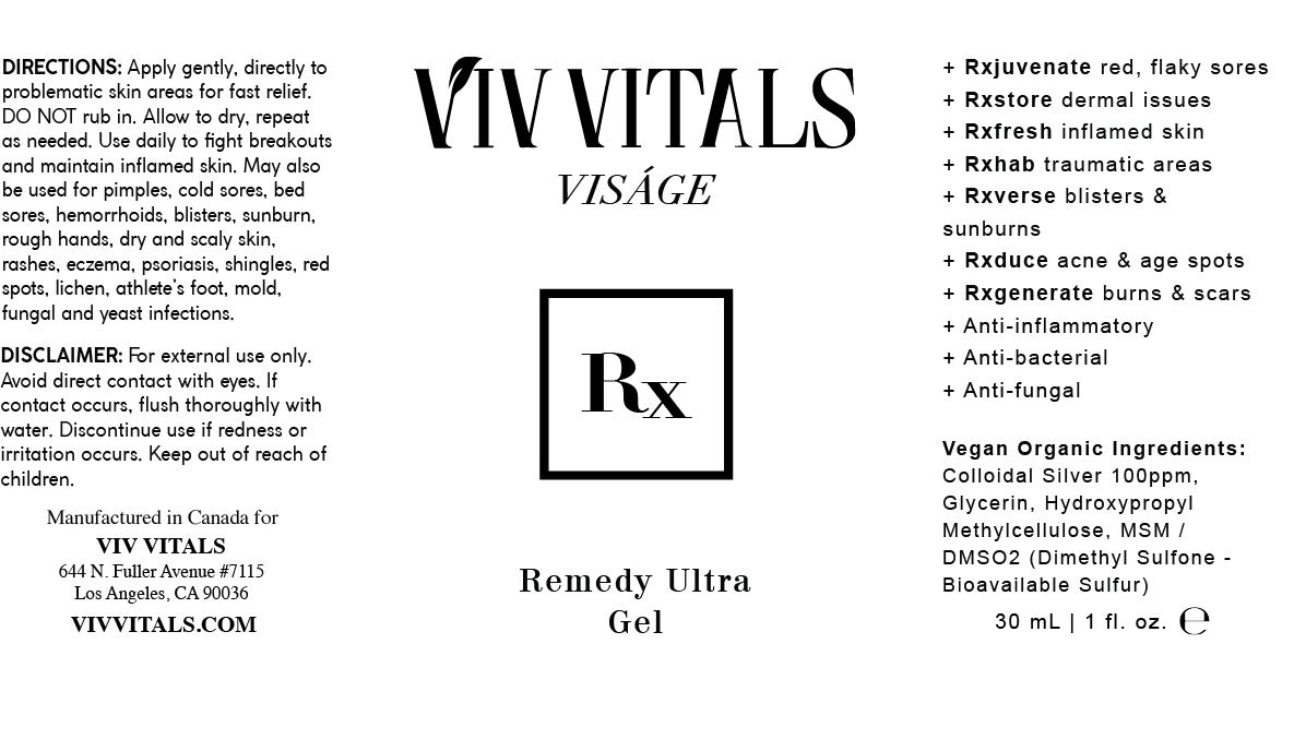 Rx | Remedy Ultra Gel | Viv Vitals Viságe