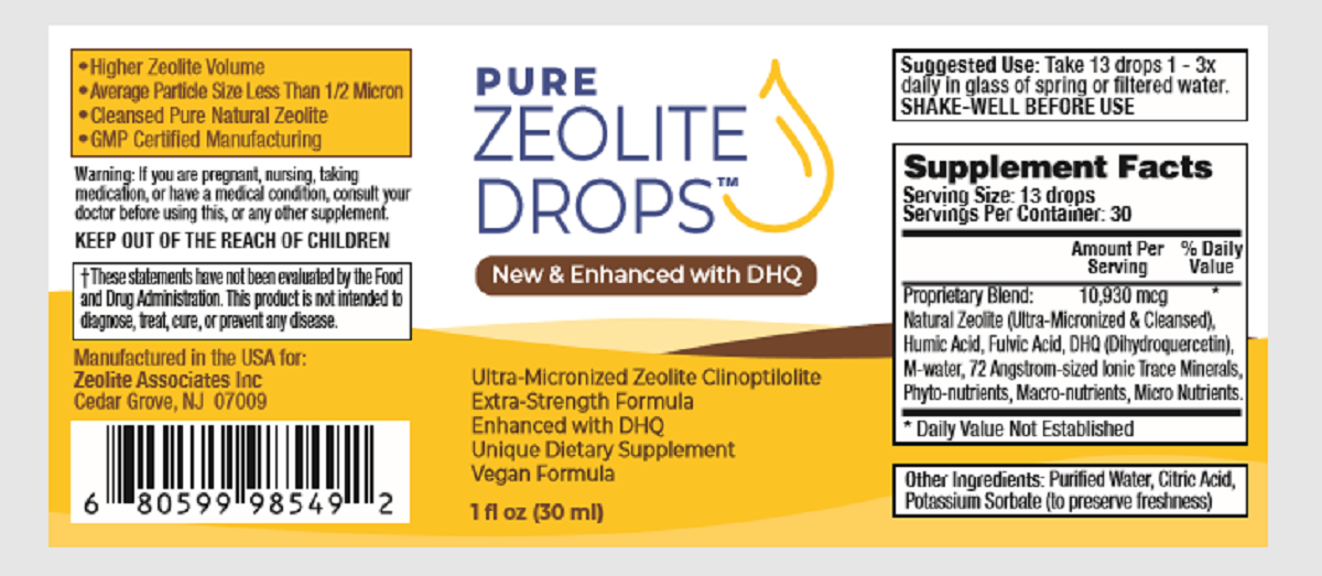 Pure Zeolite Drops Enhanced with DHQ<br>Liquid Zeolite Co.